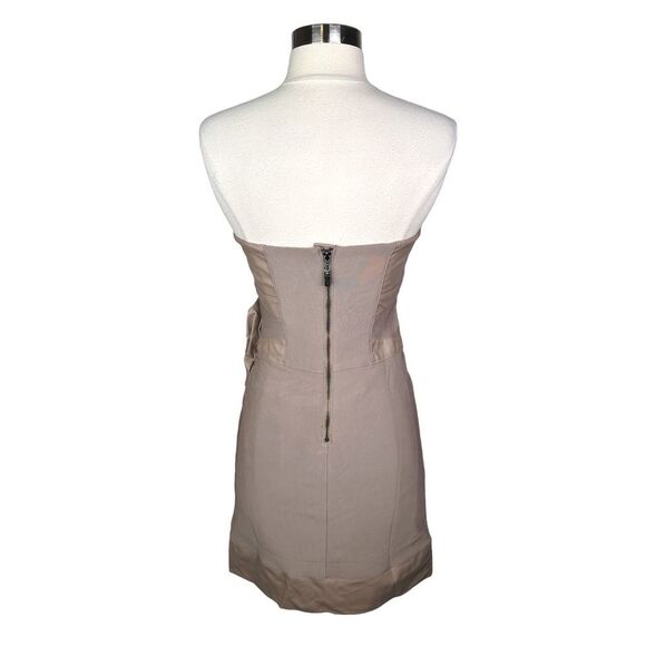 Lucy & Co Faux Leather Rosette Mesh Mini Dress - Size Small (EU38) - Picture 4 of 5